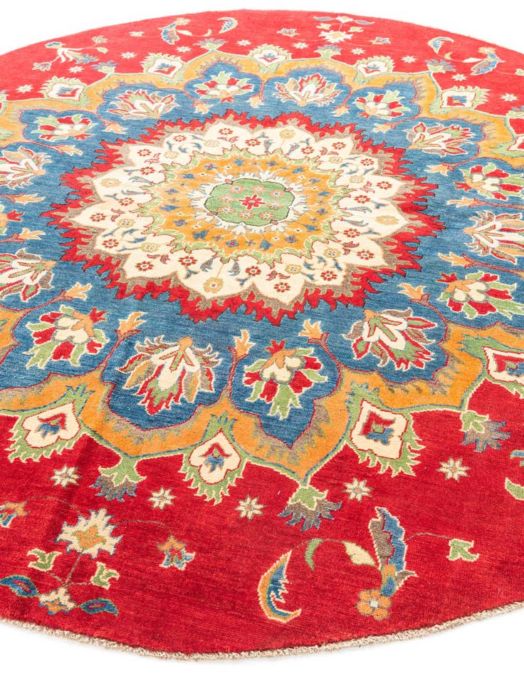 Detail image of 8' x 8' Hand Knotted Kazak Round Rug