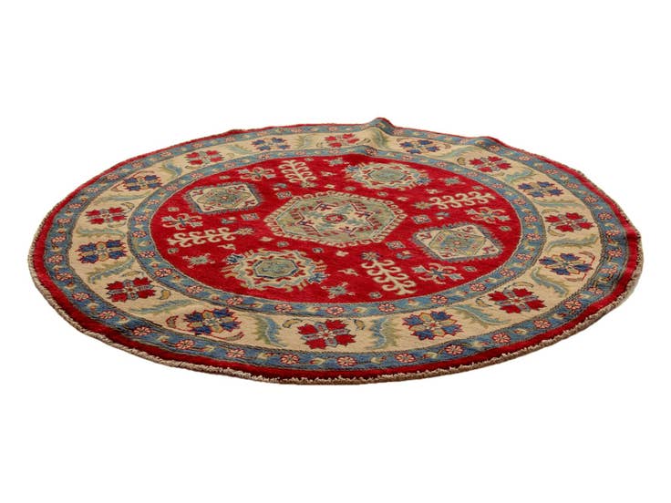 Detail image of 4' 9 x 4' 10 Hand Knotted Kazak Round Rug