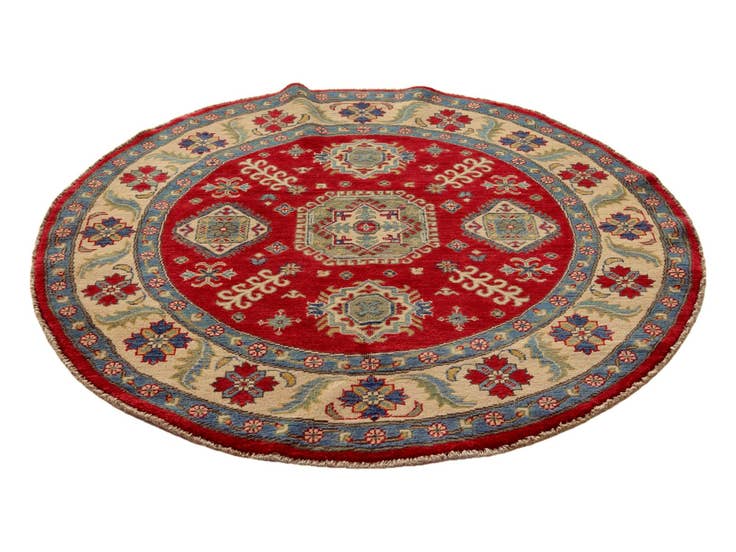 Detail image of 4' 9 x 4' 10 Hand Knotted Kazak Round Rug