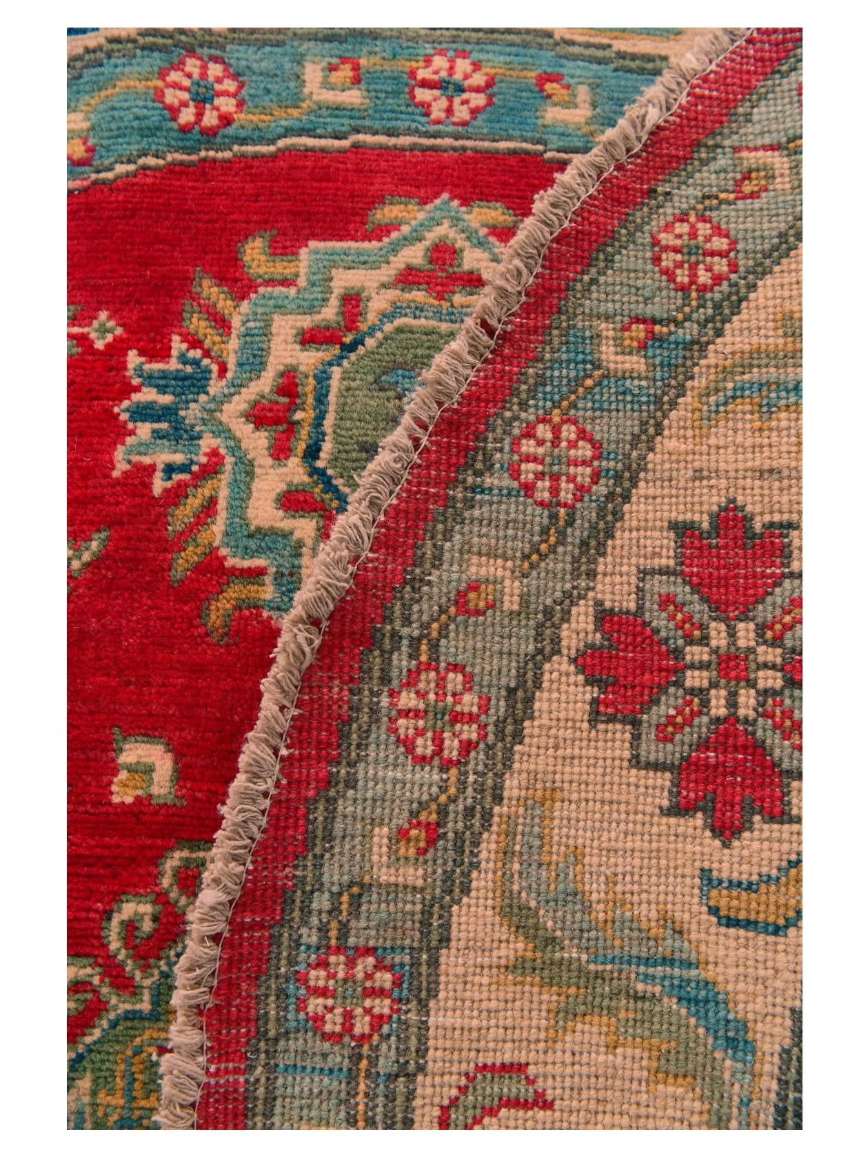 145cm x 145cm anudado a mano Kazak Alfombra redondo