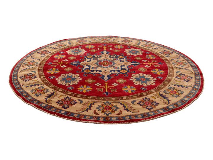 8' 3 x 8' 4 Hand Knotted Kazak Round Rug