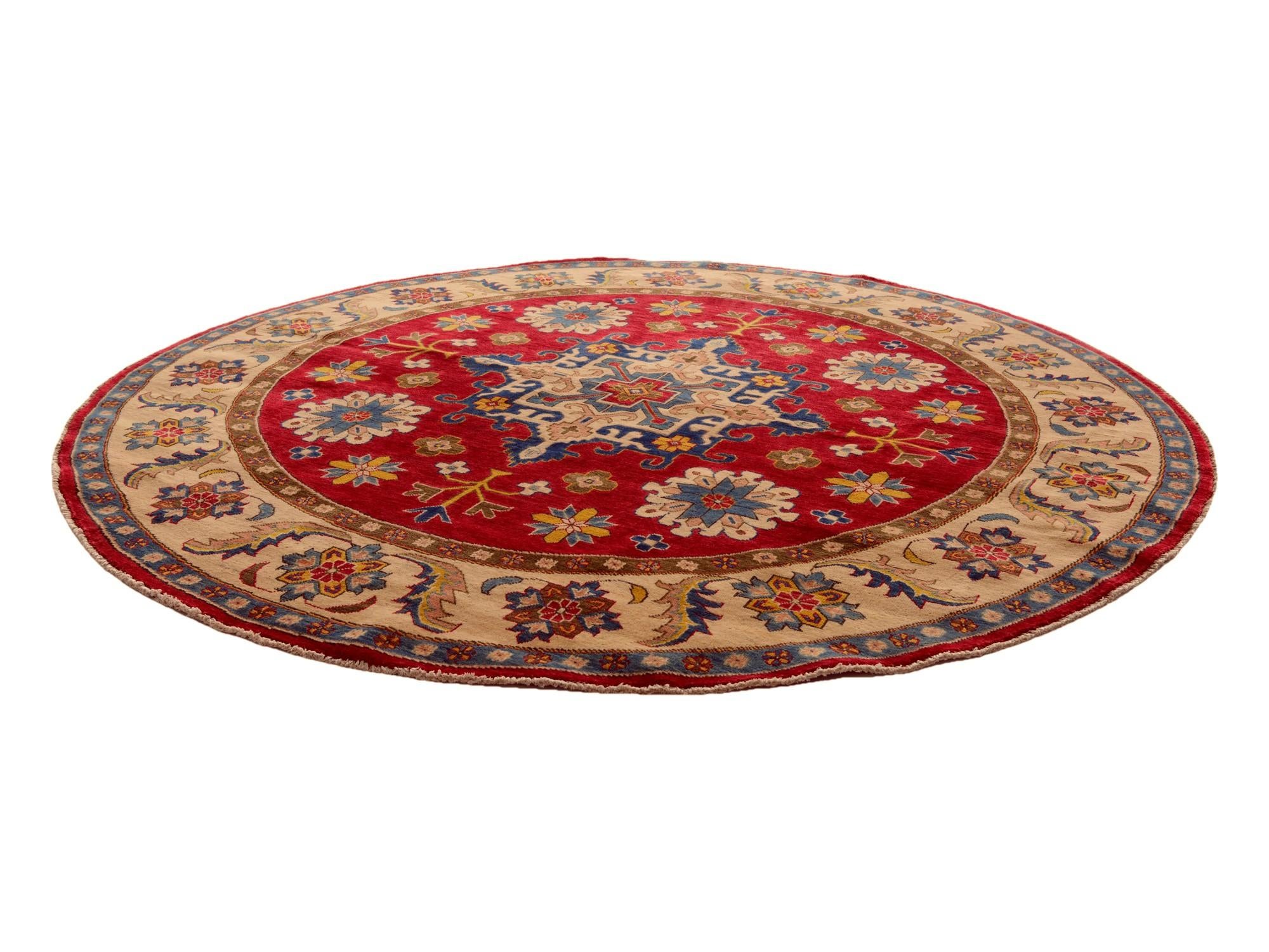 8' 3 x 8' 4 Hand Knotted Kazak Round Rug