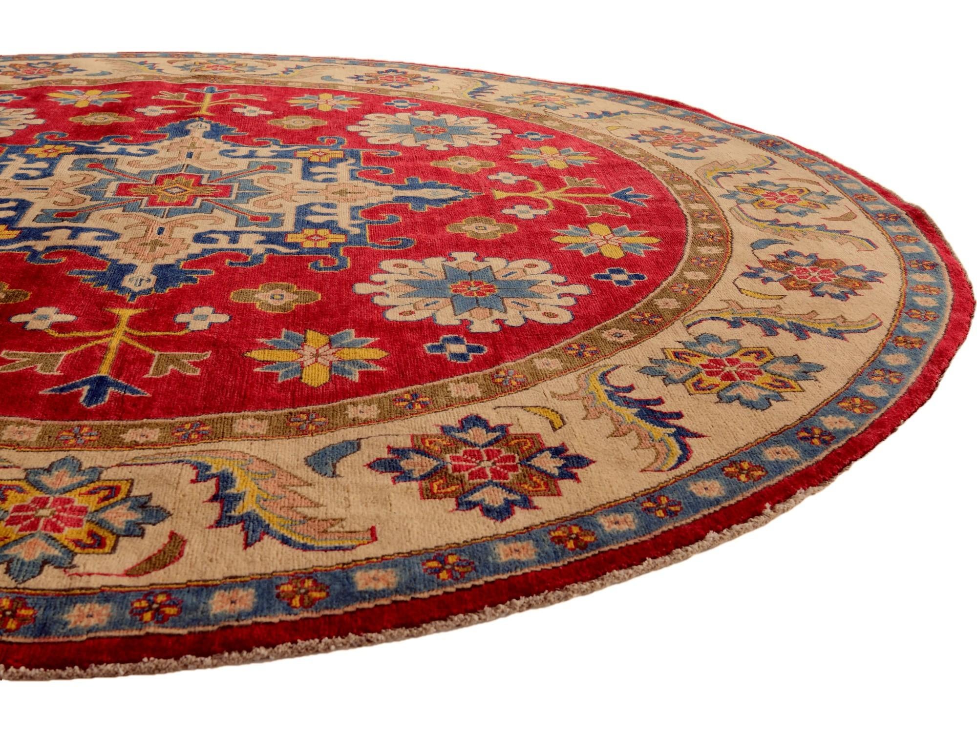 8' 3 x 8' 4 Hand Knotted Kazak Round Rug