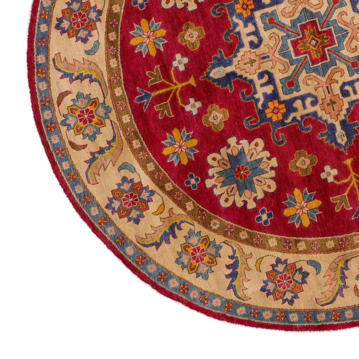 8' 3 x 8' 4 Hand Knotted Kazak Round Rug