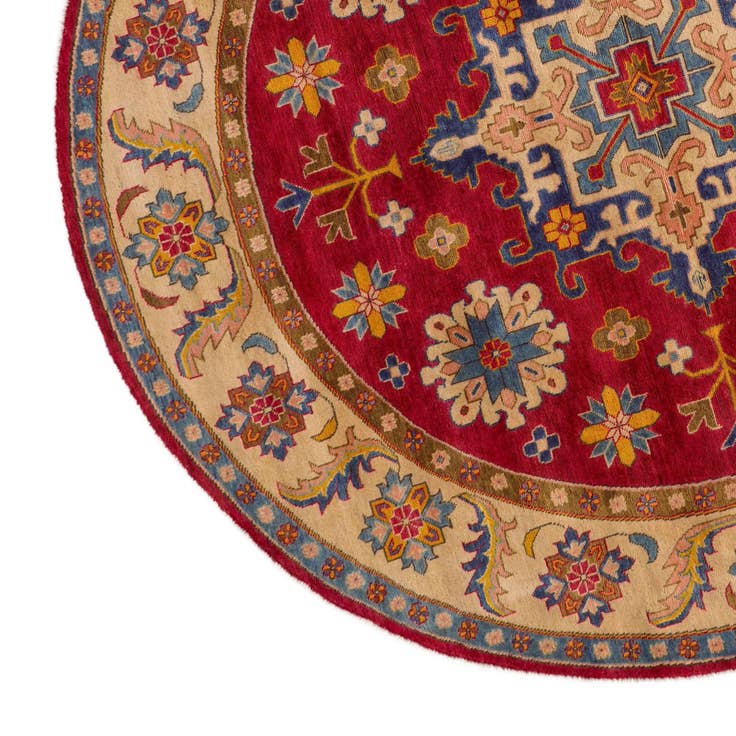 Detail image of 8' 3 x 8' 4 Hand Knotted Kazak Round Rug