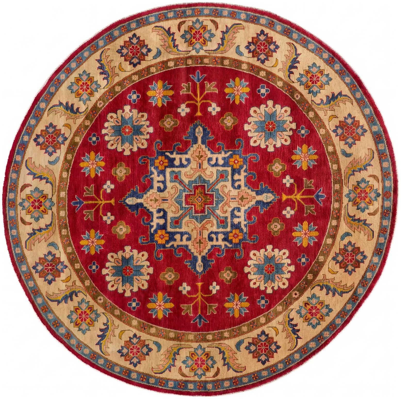 8' 3 x 8' 4 Hand Knotted Kazak Round Rug