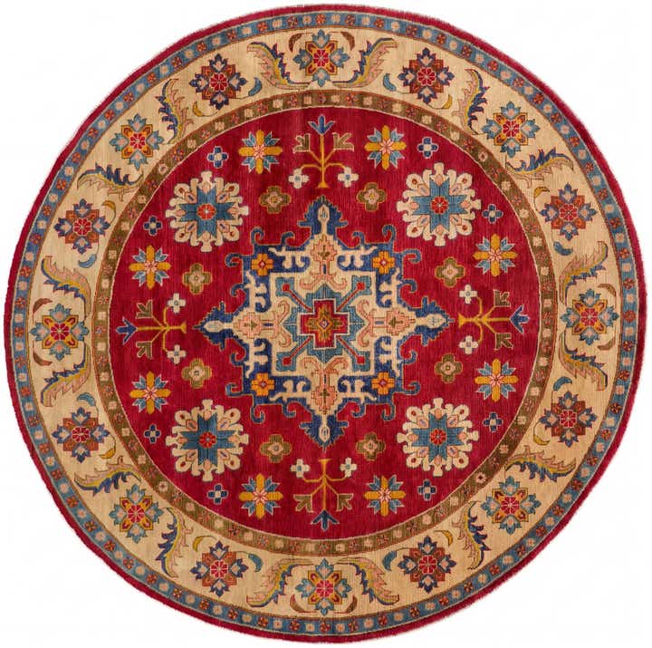 8' 3 x 8' 4 Hand Knotted Kazak Round Rug