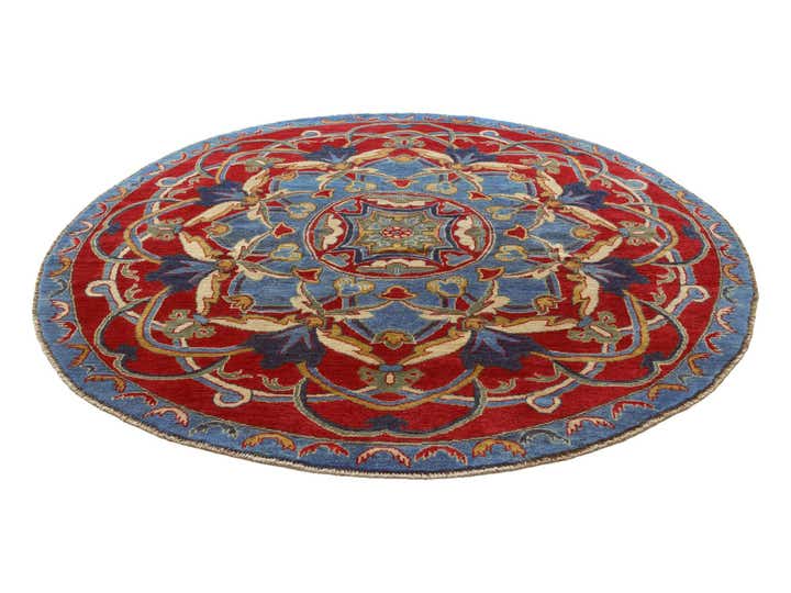 6' 6 x 6' 7 Hand Knotted Kazak Round Rug