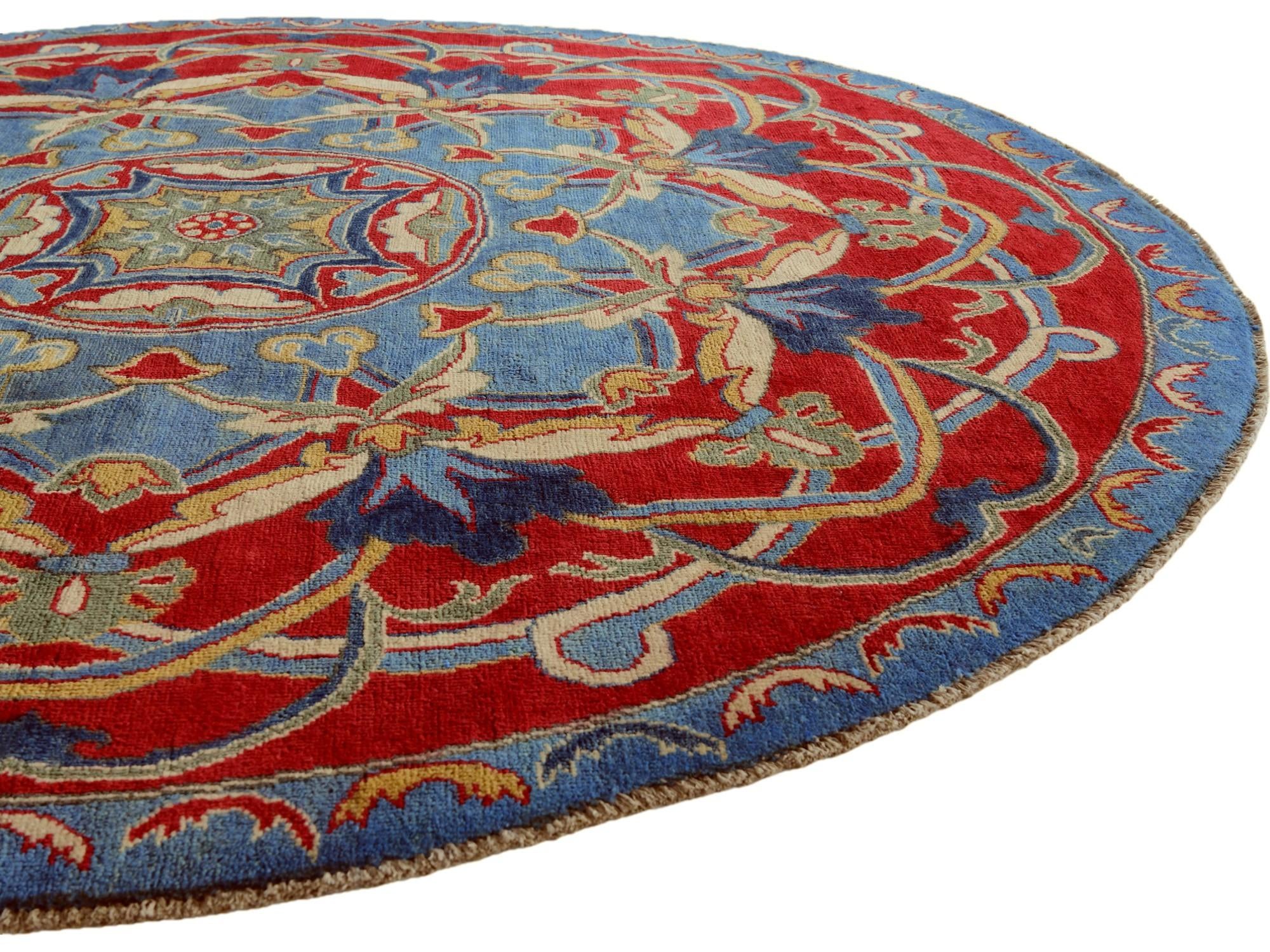 6' 6 x 6' 7 Hand Knotted Kazak Round Rug