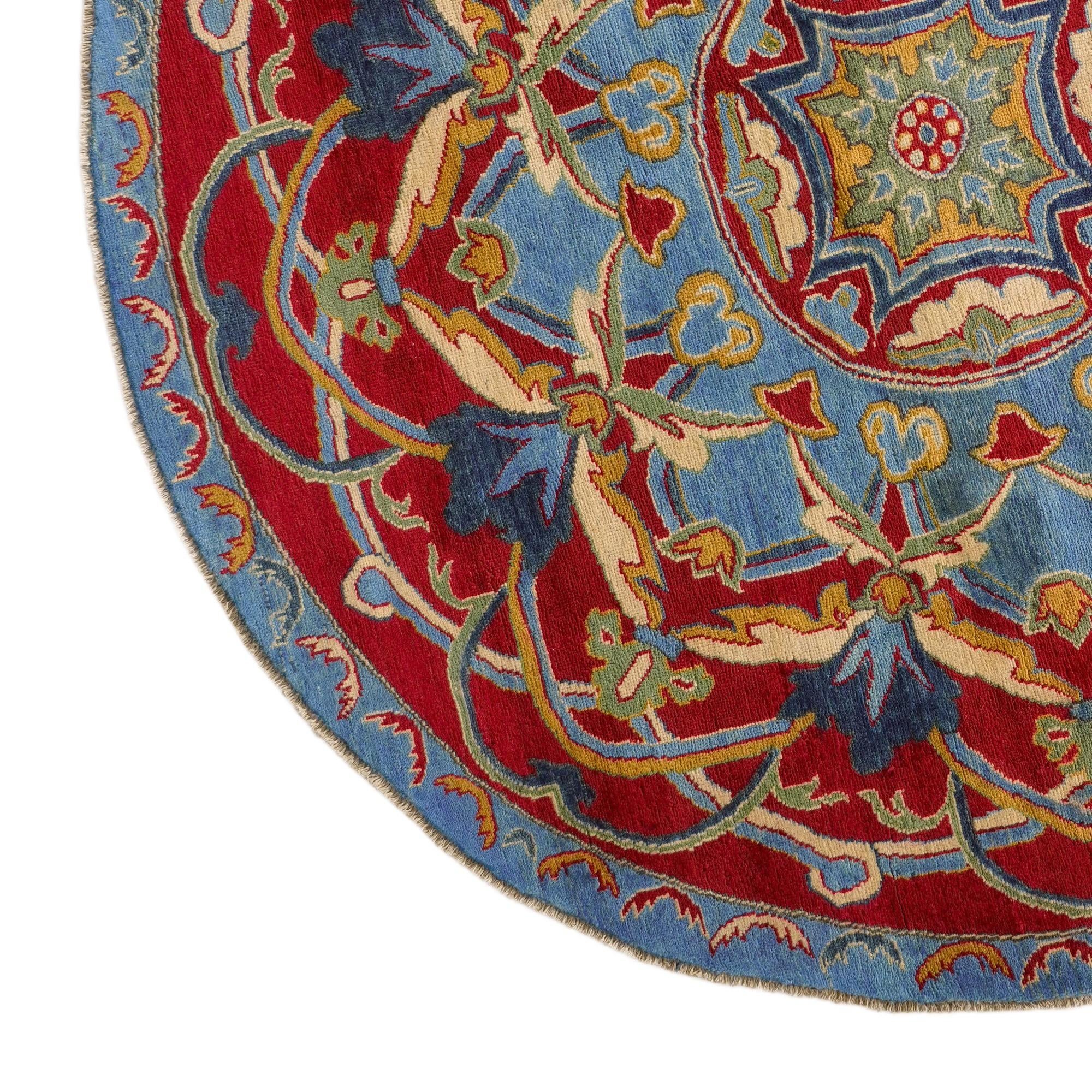 6' 6 x 6' 7 Hand Knotted Kazak Round Rug