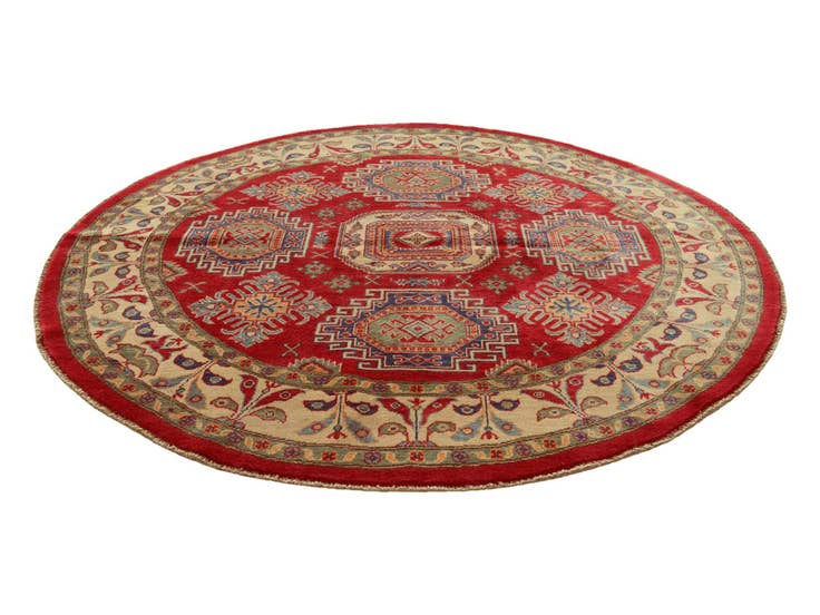Detail image of 6' 7 x 6' 7 Hand Knotted Kazak Round Rug