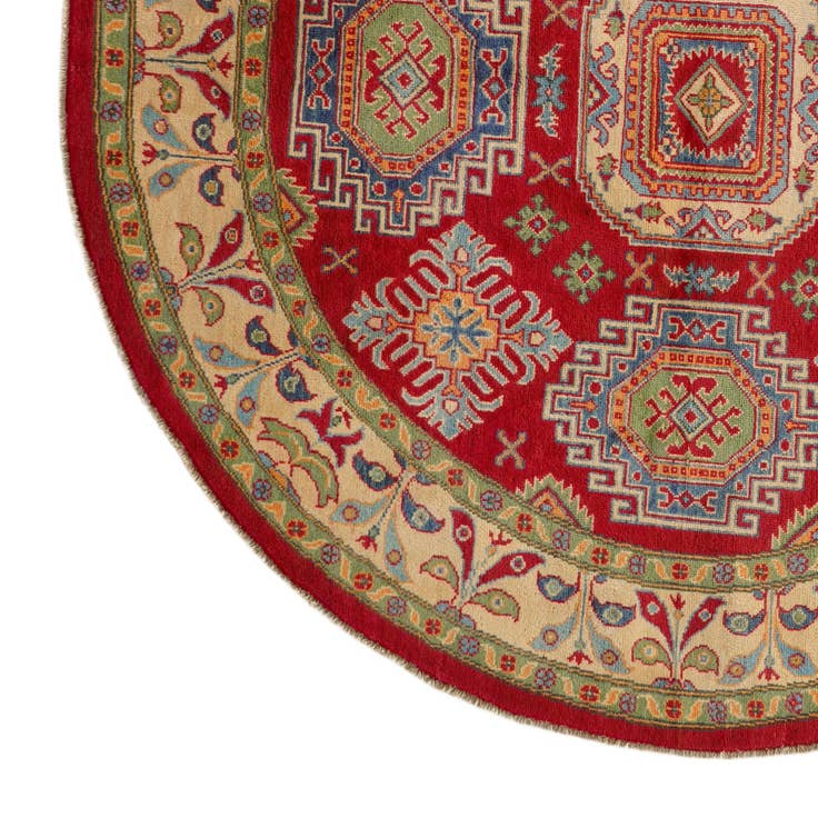Detail image of 6' 7 x 6' 7 Hand Knotted Kazak Round Rug