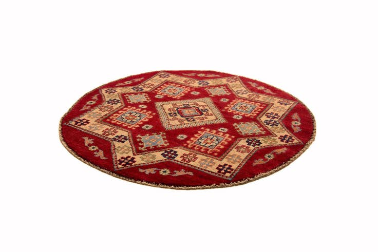 Detail image of 3' 3 x 3' 3 Hand Knotted Kazak Round Rug