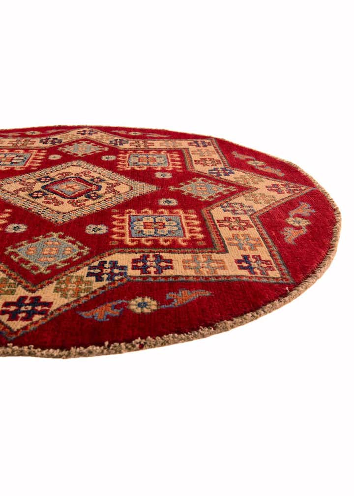 3' 3 x 3' 3 Hand Knotted Kazak Round Rug