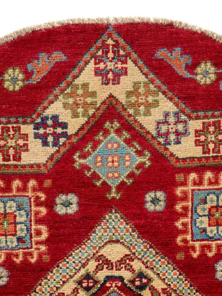 Detail image of 3' 3 x 3' 3 Hand Knotted Kazak Round Rug