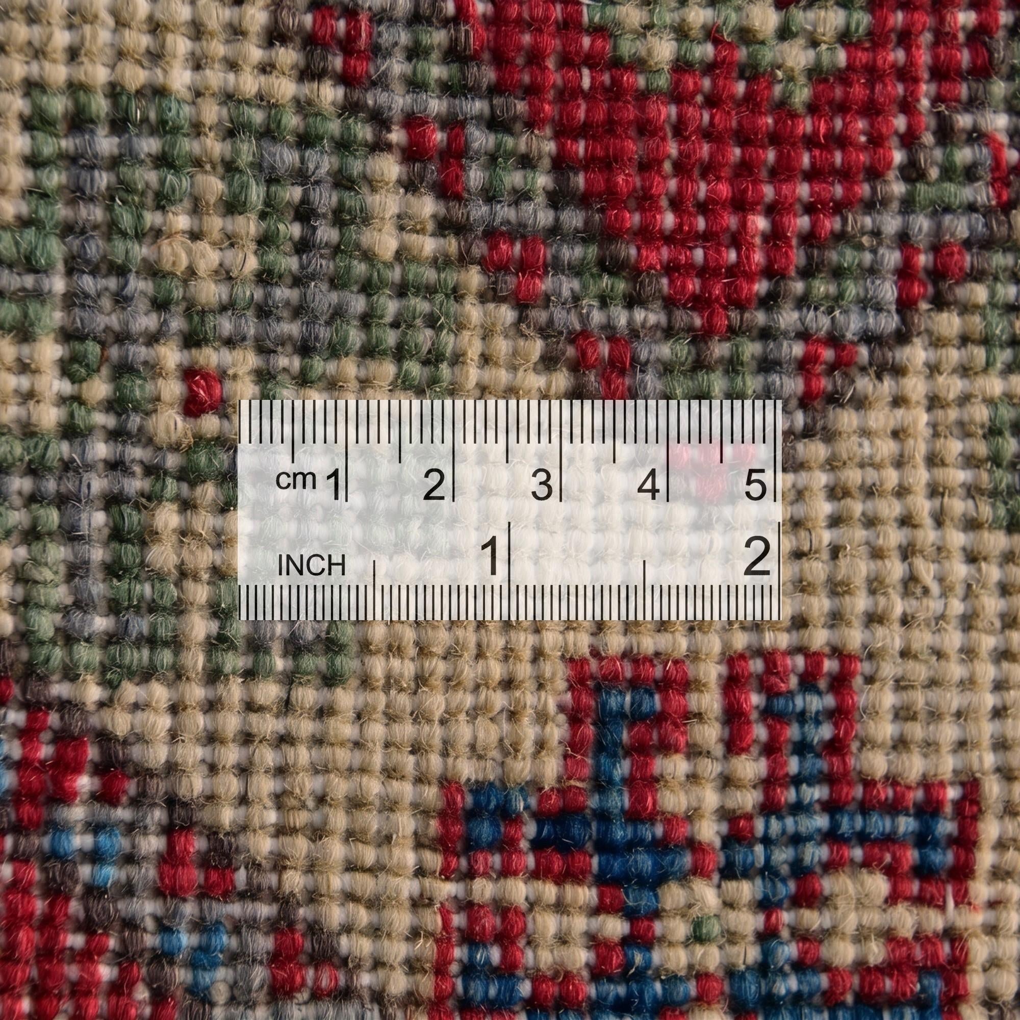 3' 2 x 3' 3 Hand Knotted Kazak Round Rug