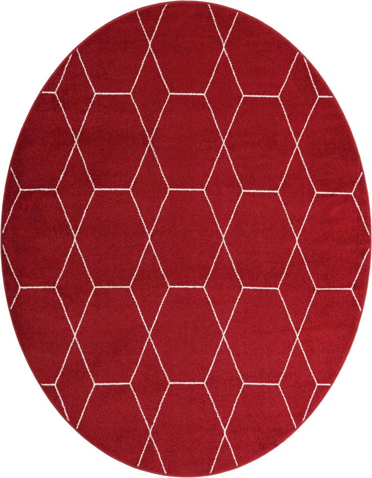 Detail image of 7' 10 x 7' 10 Lattice Frieze Round Rug