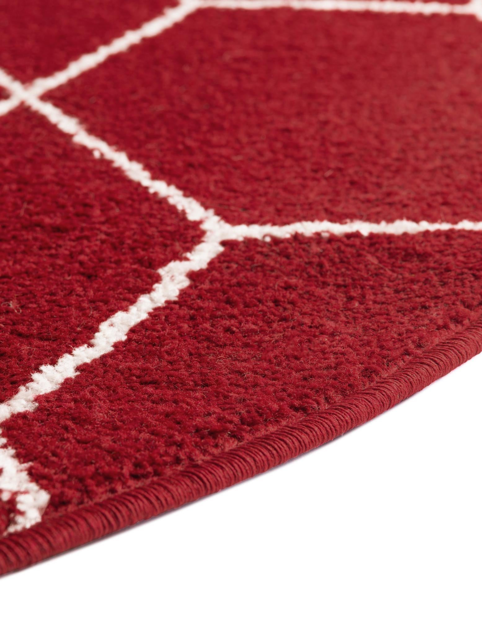 7' 10 x 7' 10 Lattice Frieze Round Rug