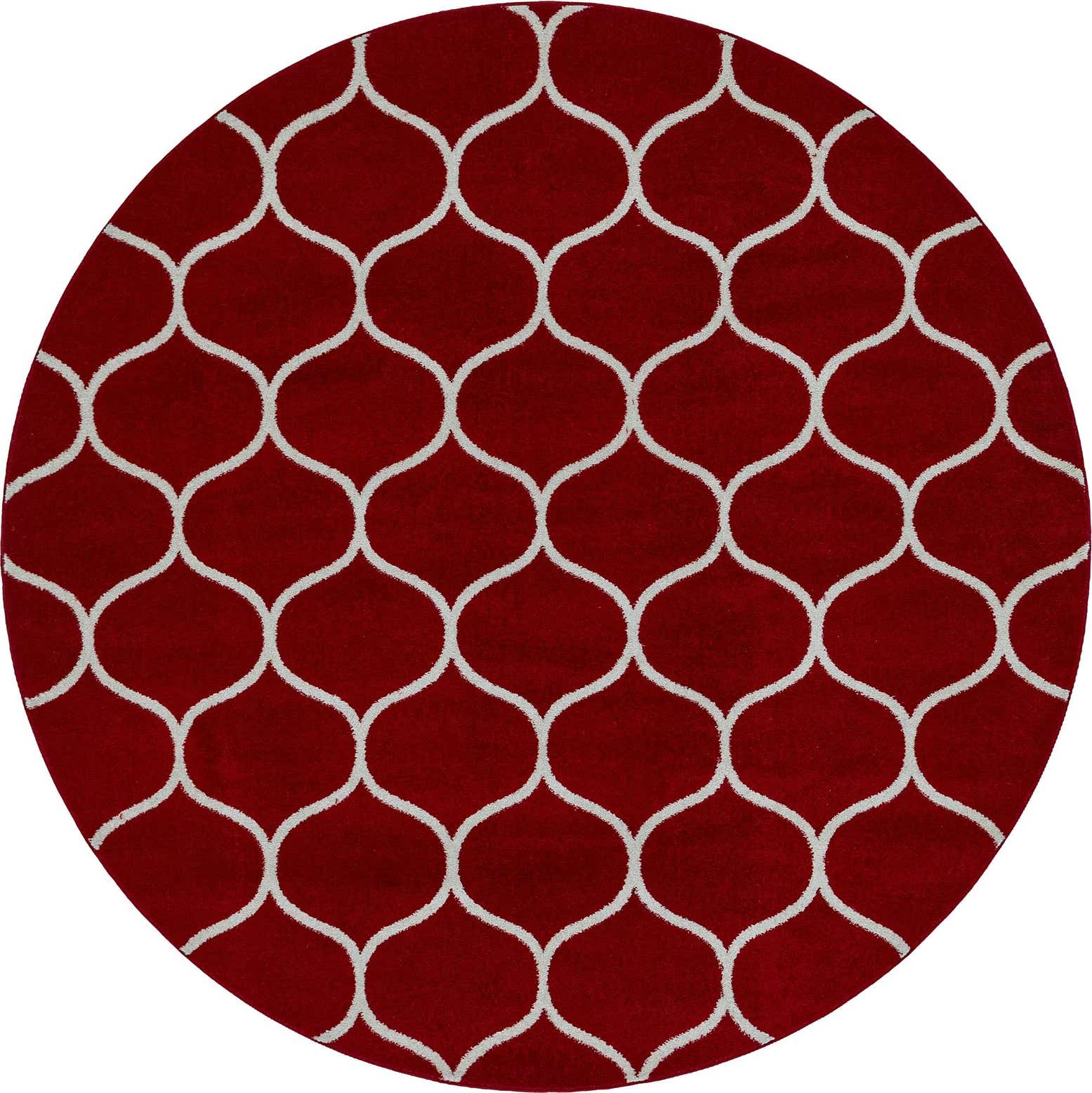 7' 10 x 7' 10 Lattice Frieze Round Rug