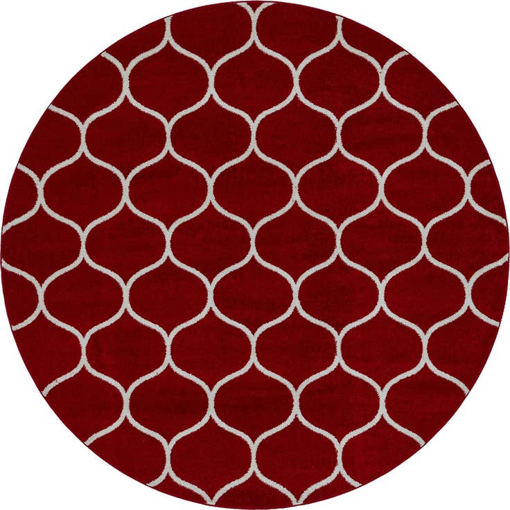 Detail image of 7' 10 x 7' 10 Lattice Frieze Round Rug