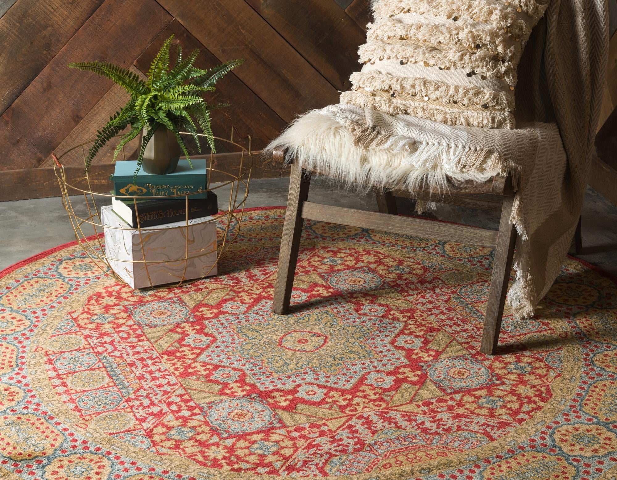 6' x 6' Mamluk Round Rug