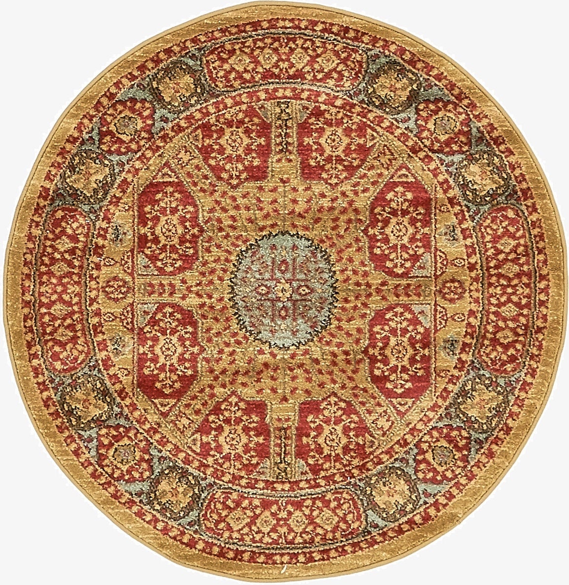 3' 3 x 3' 3 Mamluk Round Rug