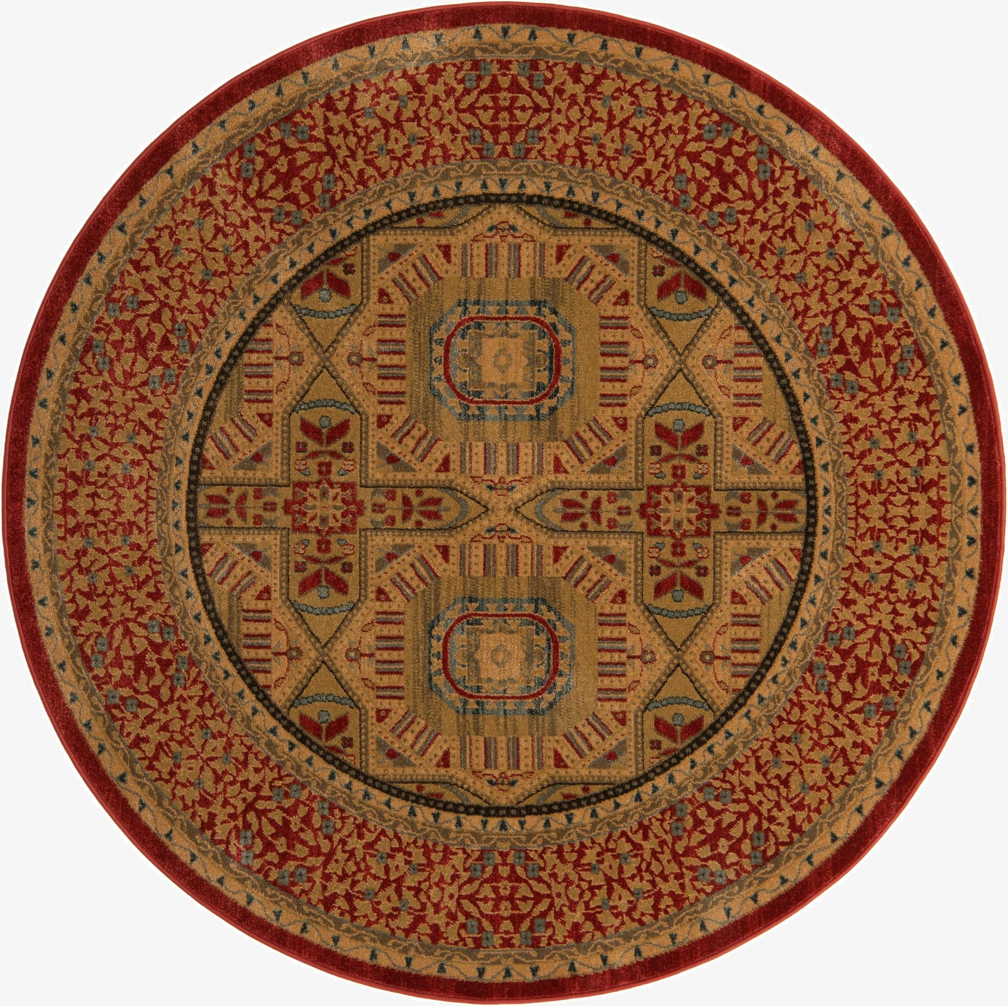 6' x 6' Mamluk Round Rug