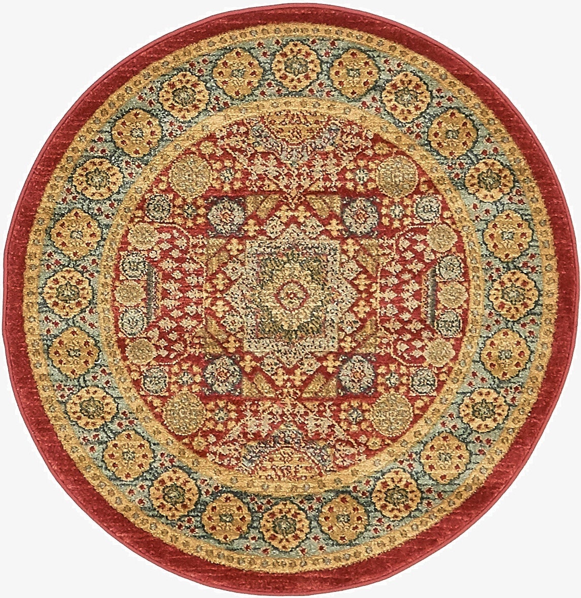 3' 3 x 3' 3 Mamluk Round Rug