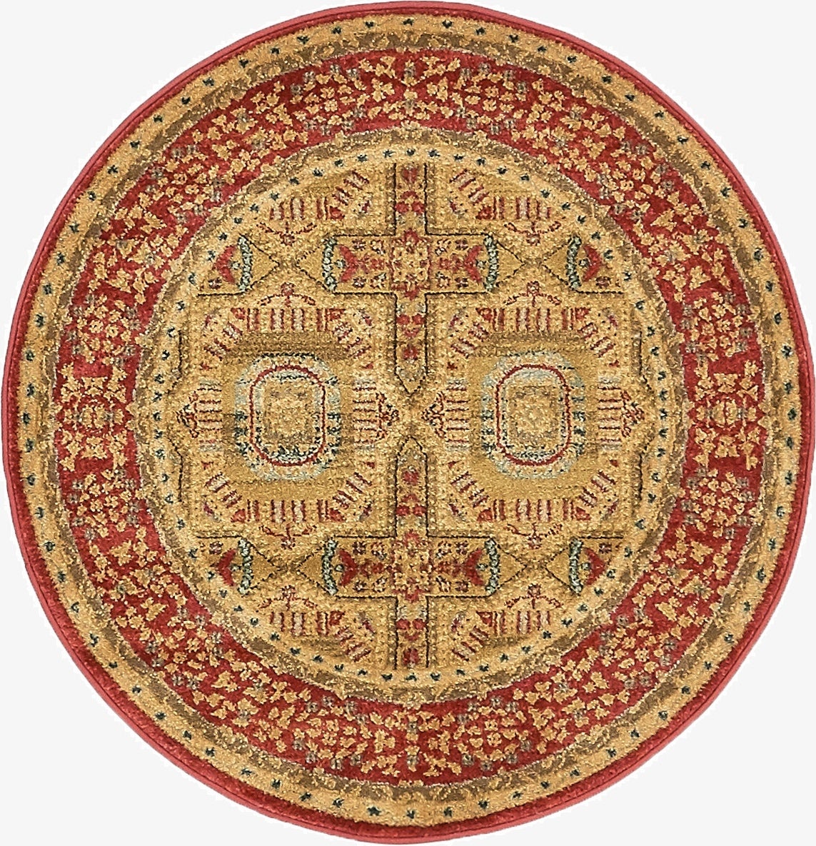3' 3 x 3' 3 Mamluk Round Rug