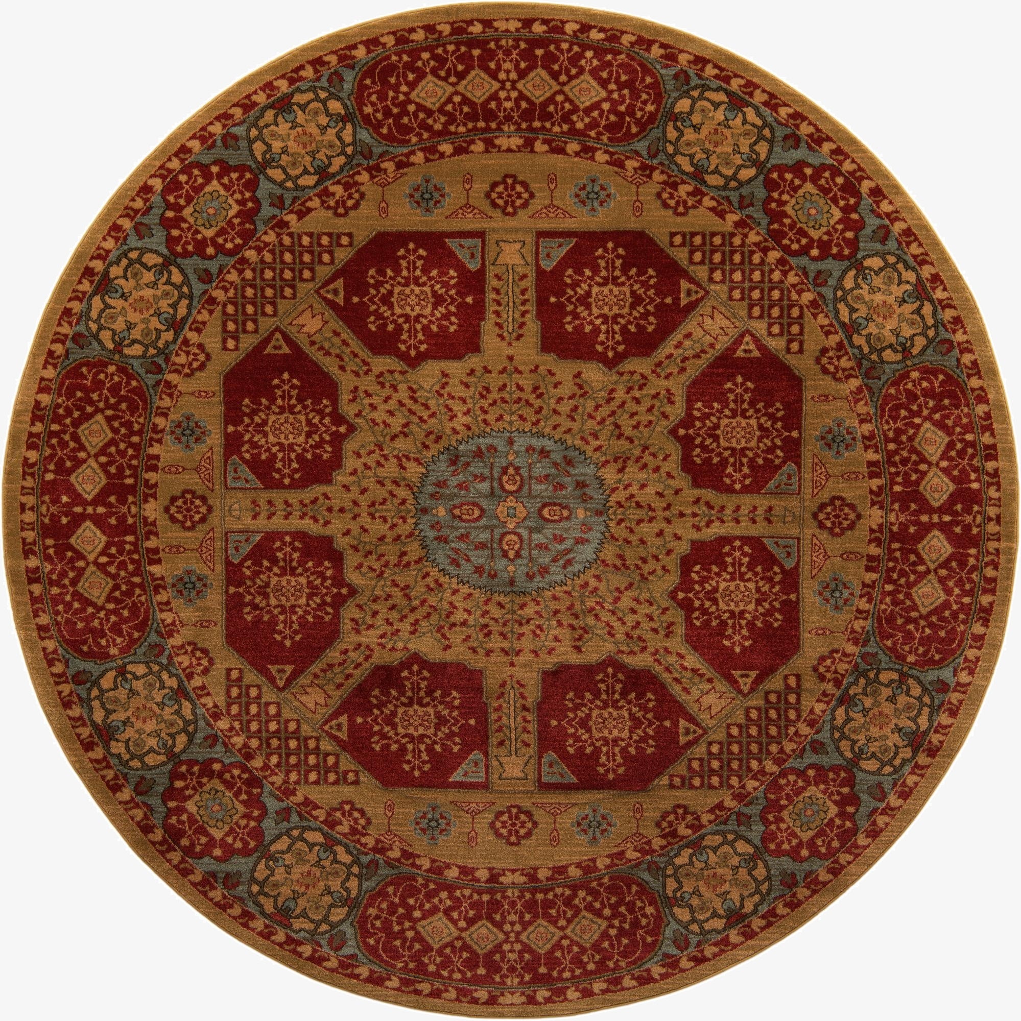 8' x 8' Mamluk Round Rug