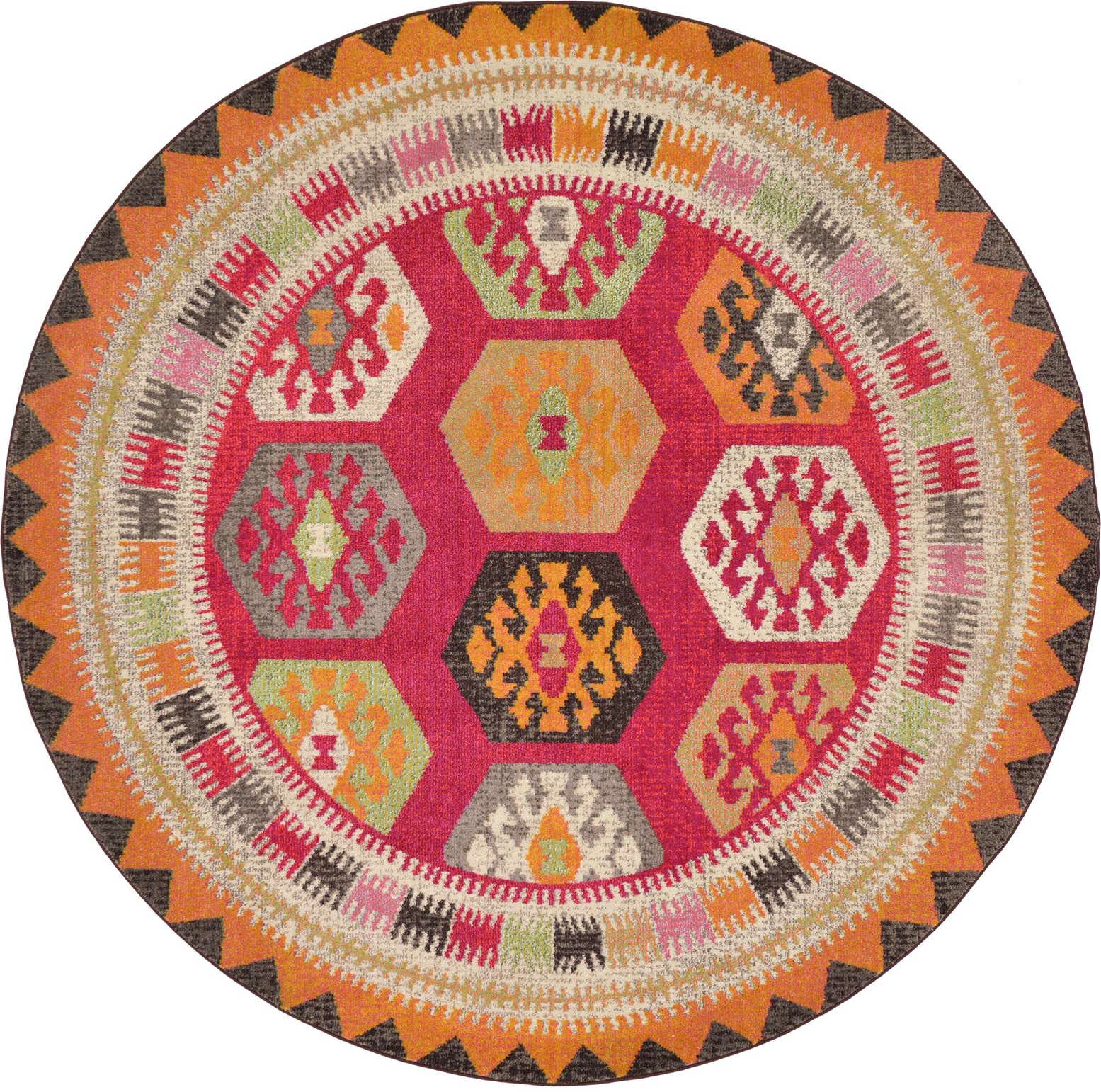 8' x 8' Washable Mesa Round Rug