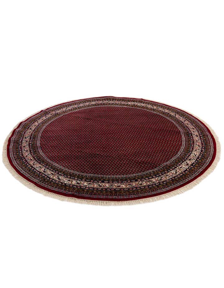7' 10 x 7' 10 Hand Knotted Mir Wool Round Rug