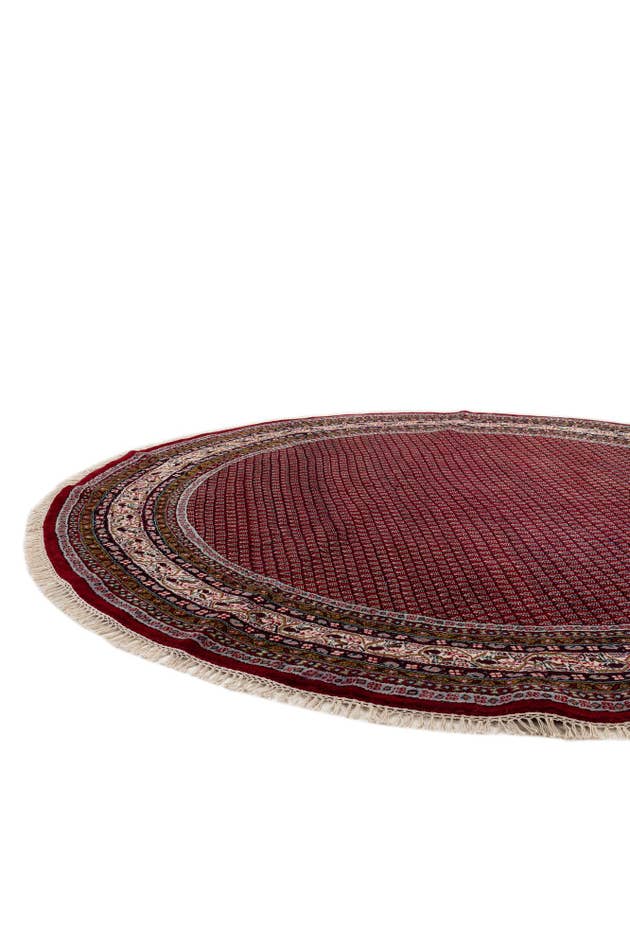 Detail image of 7' 10 x 7' 10 Hand Knotted Mir Wool Round Rug