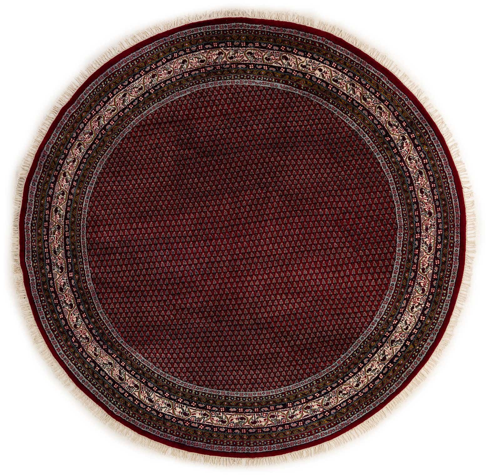 7' 10 x 7' 10 Hand Knotted Mir Wool Round Rug