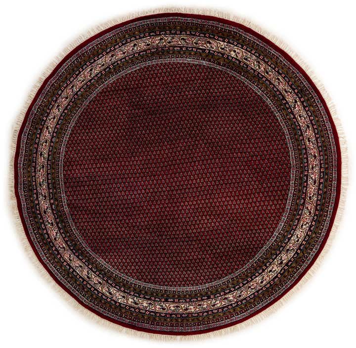 7' 10 x 7' 10 Hand Knotted Mir Wool Round Rug