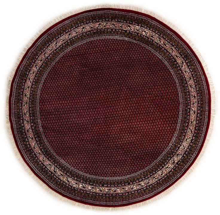 Detail image of 7' 10 x 7' 10 Hand Knotted Mir Wool Round Rug