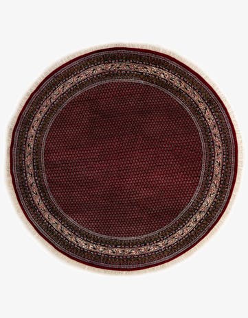 7' 10 x 7' 10 Hand Knotted Mir Wool Round Rug
