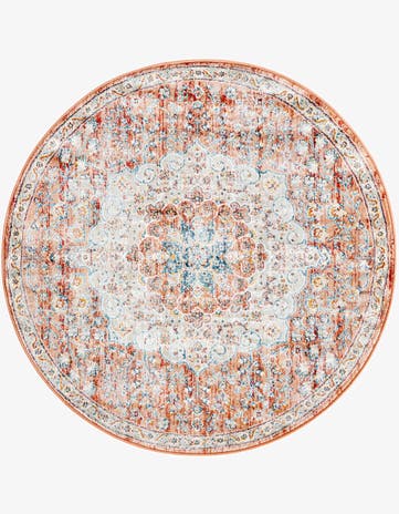 Red Newport Round Rug