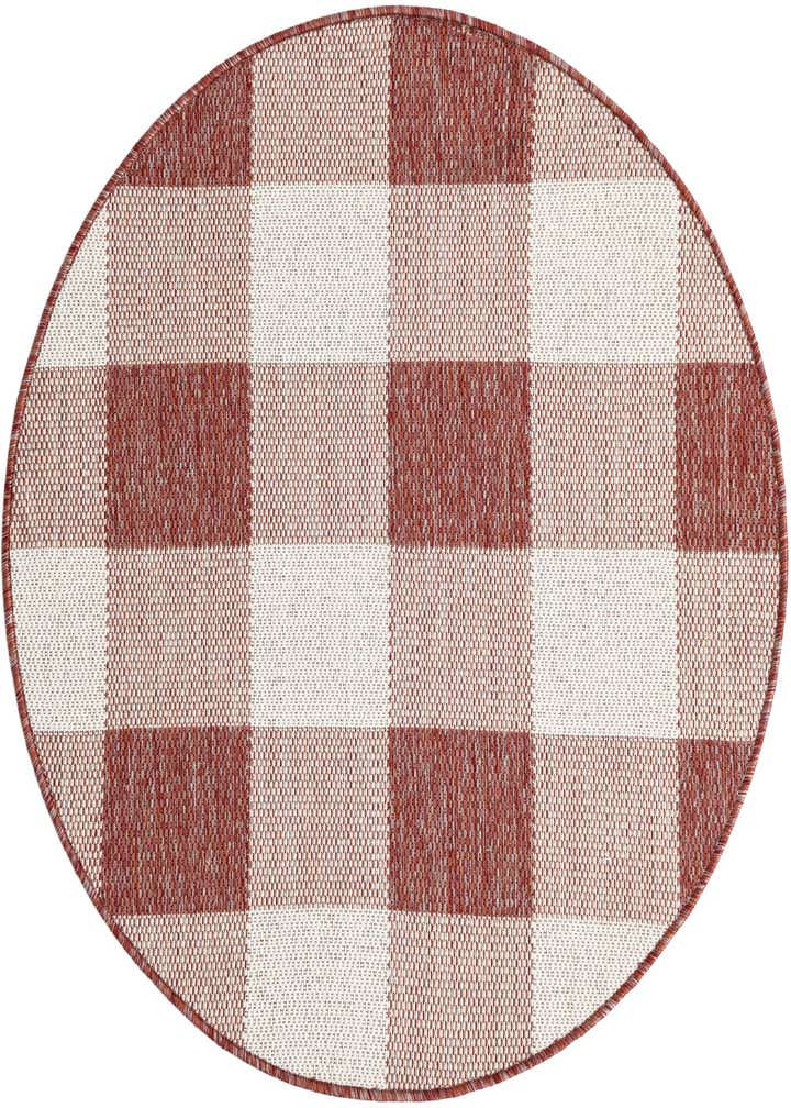 3' x 3' Easy-Clean Checkered Indoor / Outdoor Round Rug