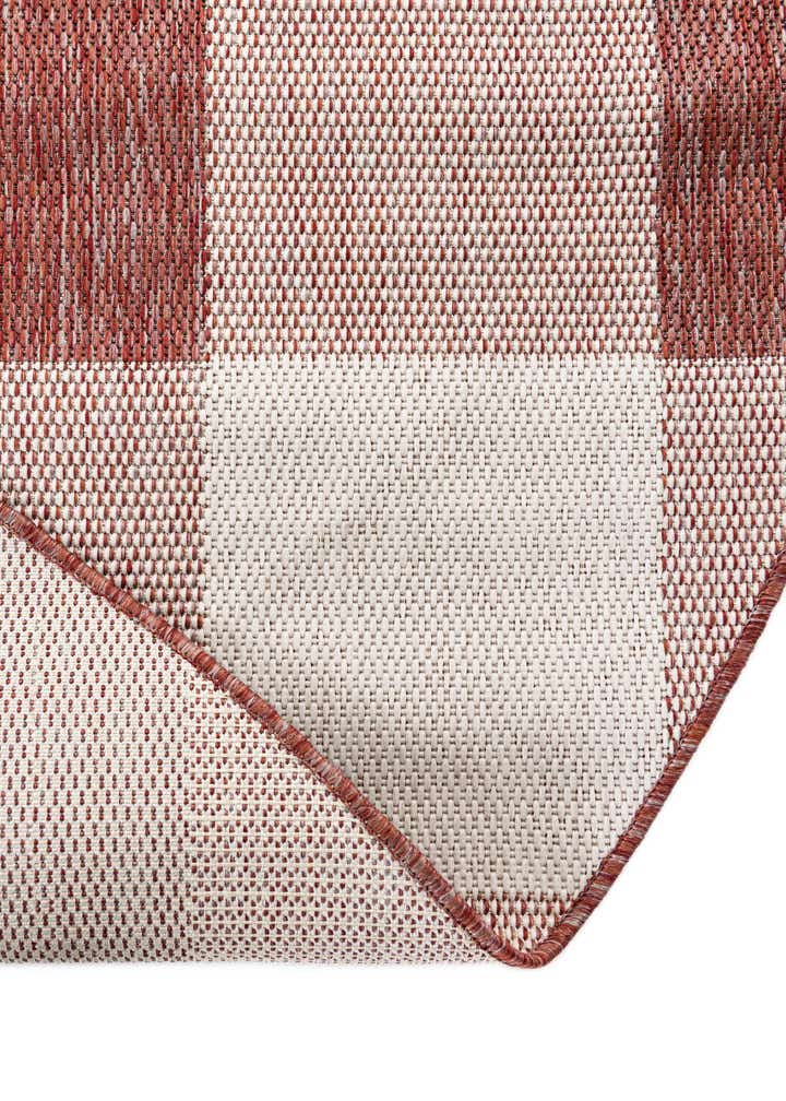 6' x 6' Easy-Clean Checkered Indoor / Outdoor Round Rug