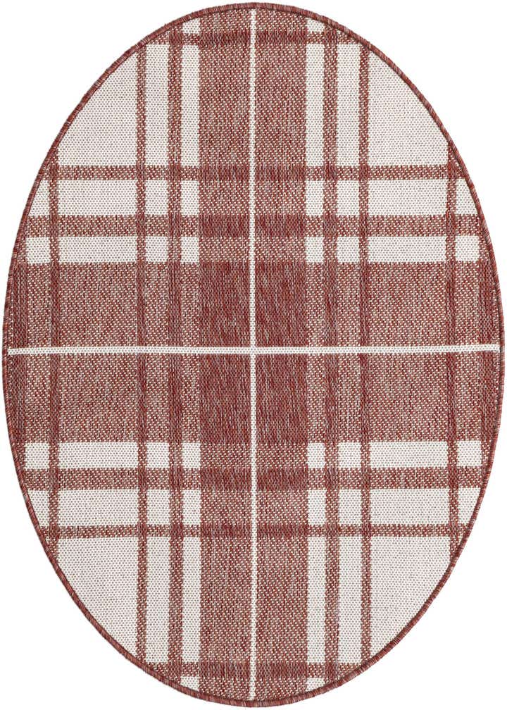 3' x 3' Easy-Clean Checkered Indoor / Outdoor Round Rug
