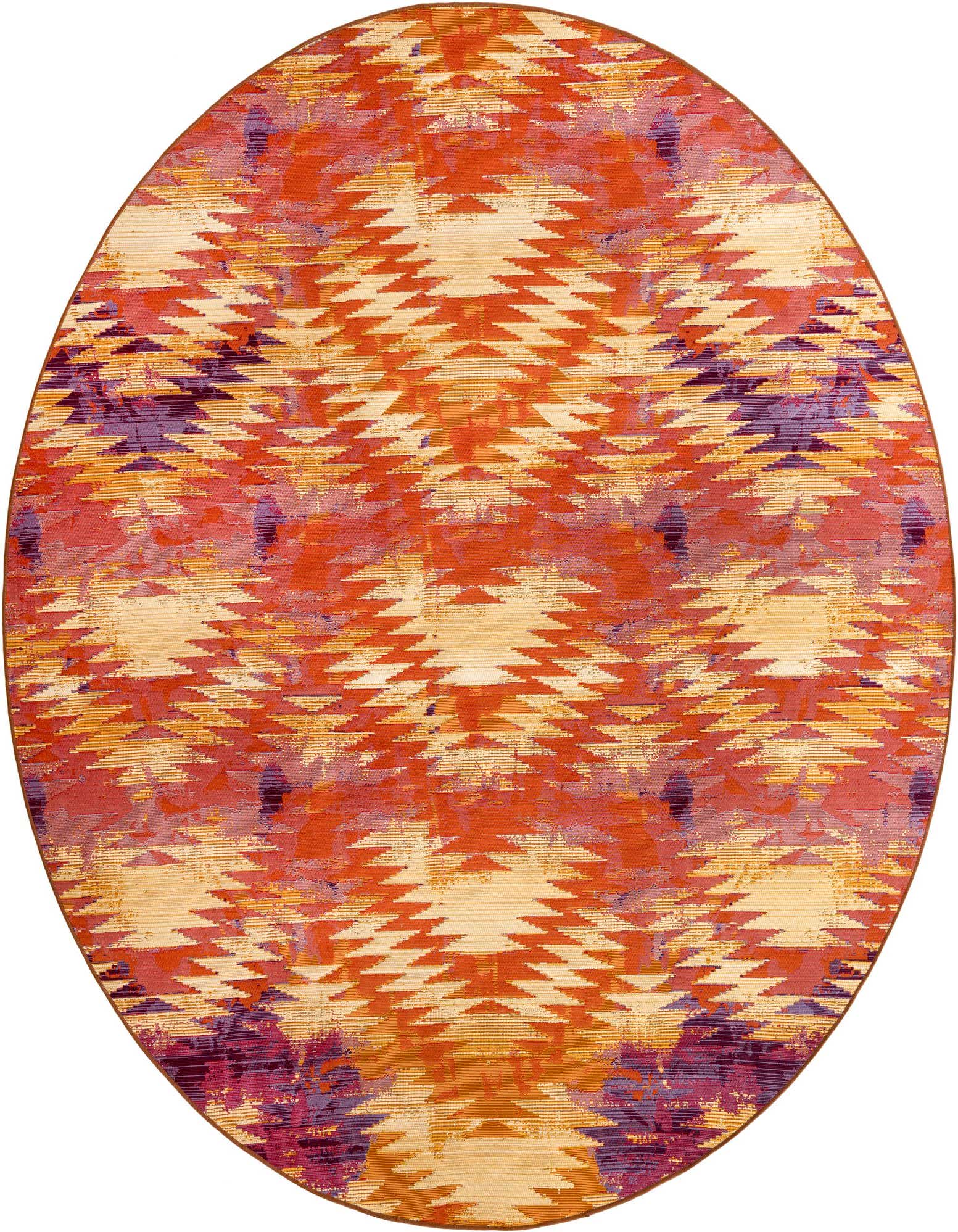 8' x 8' Easy-Clean Modern Indoor / Outdoor Round Rug