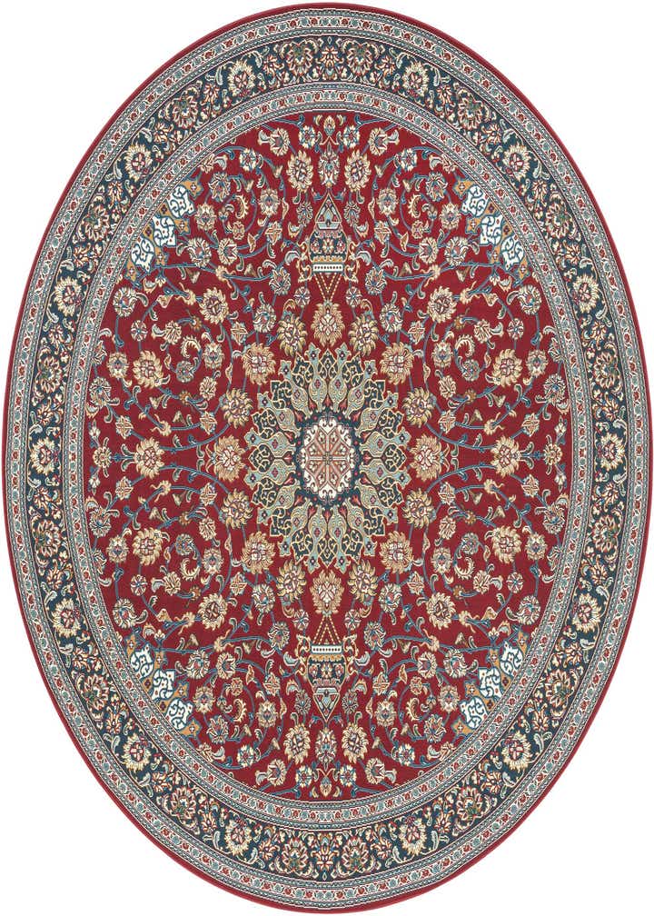 10' x 10' Easy-Clean Traditional Indoor / Outdoor Round Rug