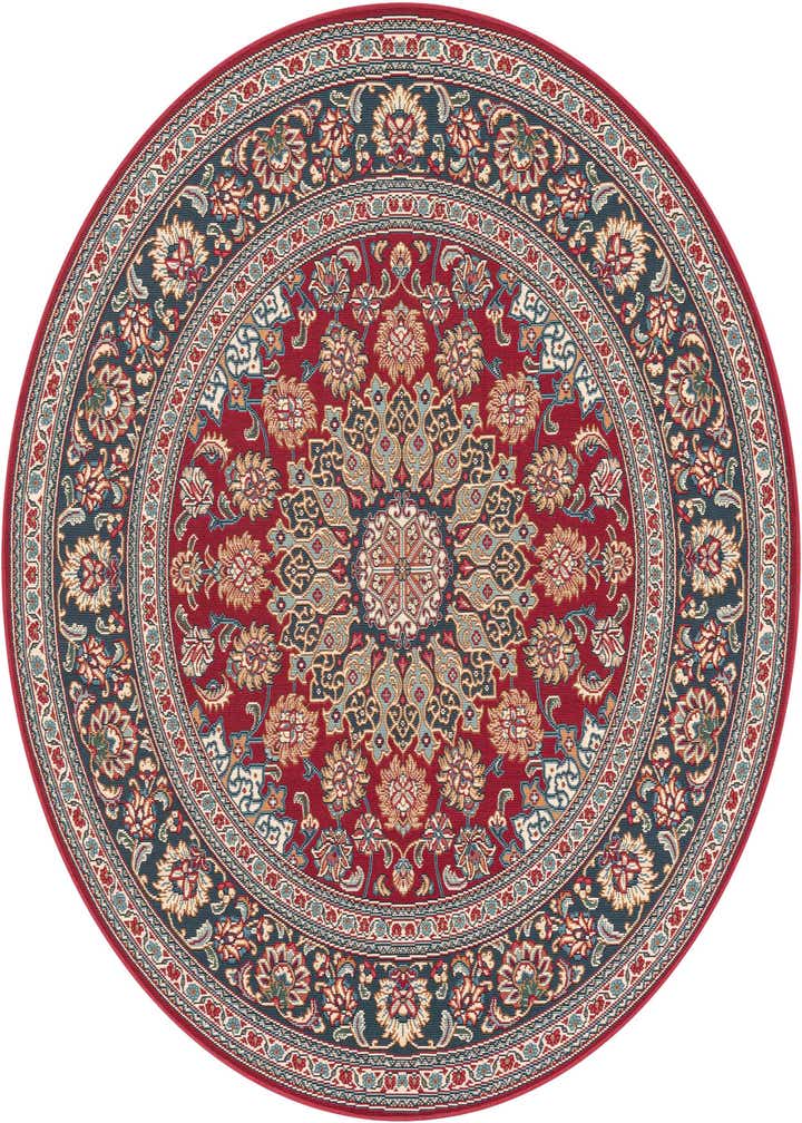 6' 1 x 6' 1 Easy-Clean Traditional Indoor / Outdoor Round Rug