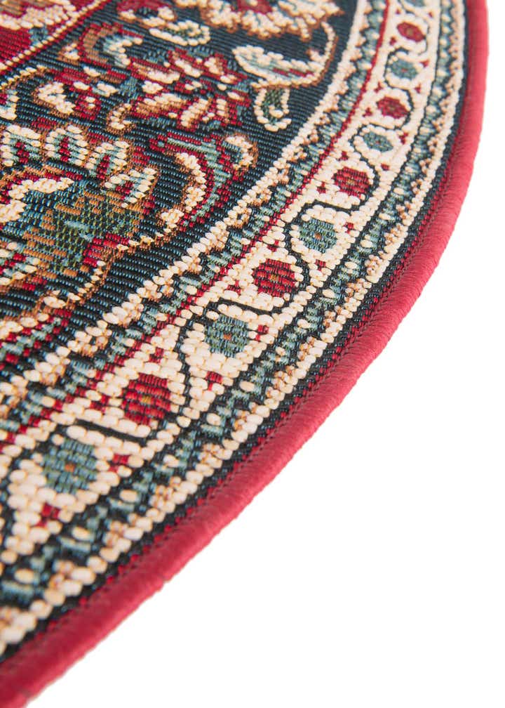 7' 10 x 7' 10 Easy-Clean Traditional Indoor / Outdoor Round Rug