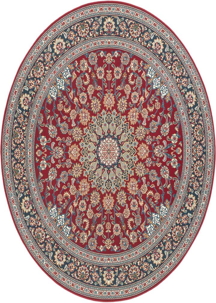 7' 10 x 7' 10 Easy-Clean Traditional Indoor / Outdoor Round Rug