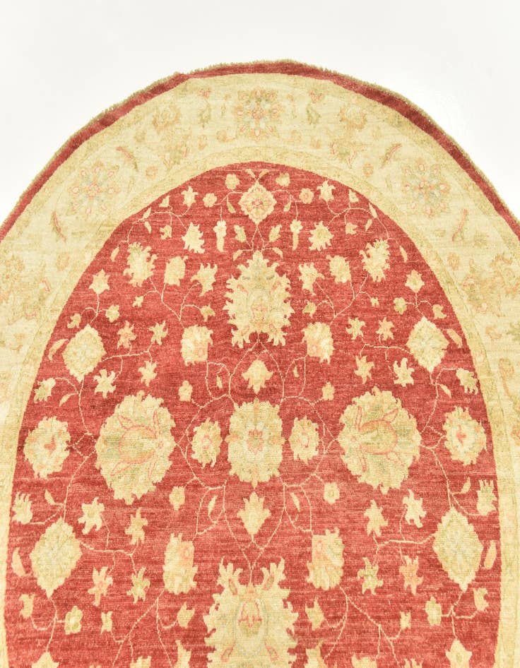 Detail image of 6' 6 x 6' 7  Hand Knotted Peshawar Ziegler Round Rug