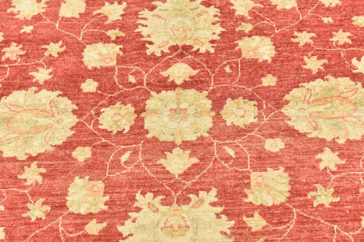 6' 6 x 6' 7 Hand Knotted Peshawar Ziegler Round Rug