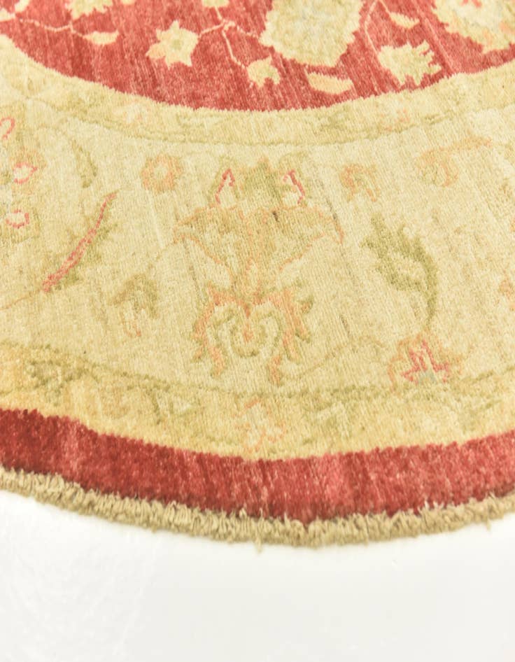 Detail image of 6' 6 x 6' 7  Hand Knotted Peshawar Ziegler Round Rug