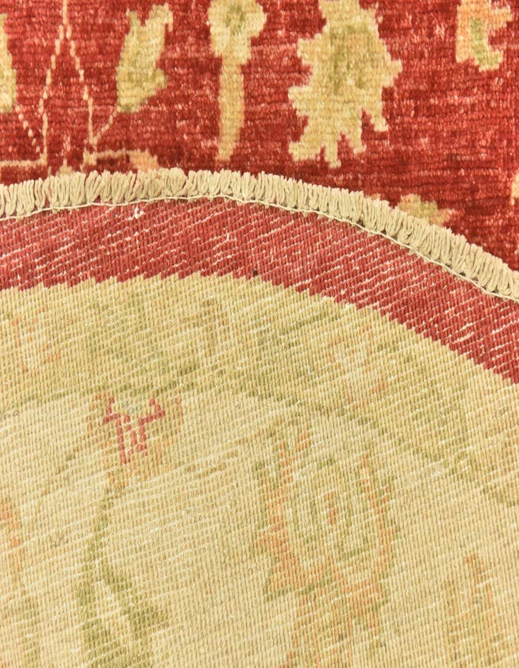 Detail image of 6' 6 x 6' 7  Hand Knotted Peshawar Ziegler Round Rug